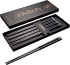 Goldage 5-Pairs Stainless Steel / Fiberglass Dishwasher-Safe Chopsticks,reusable