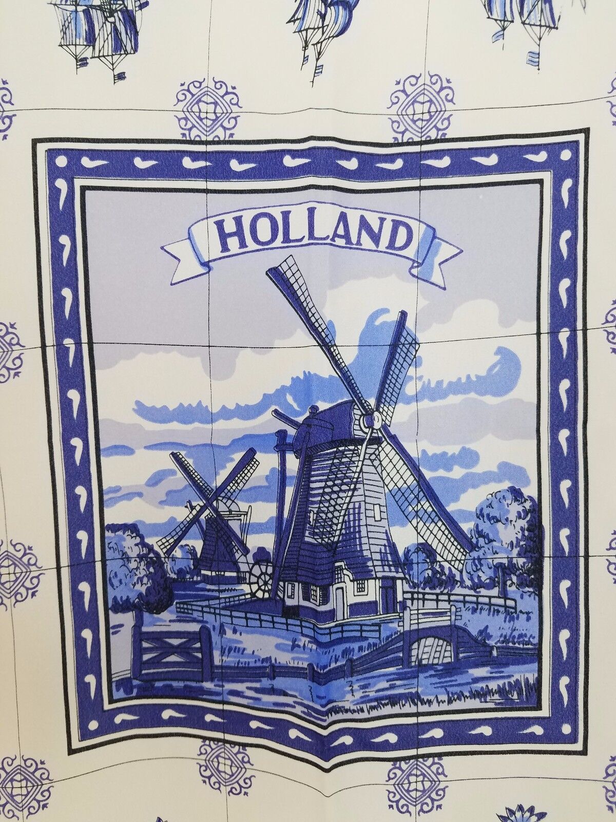 OLD DUTCH WALL-TILES 29 x30 Blue and White Square… - image 7