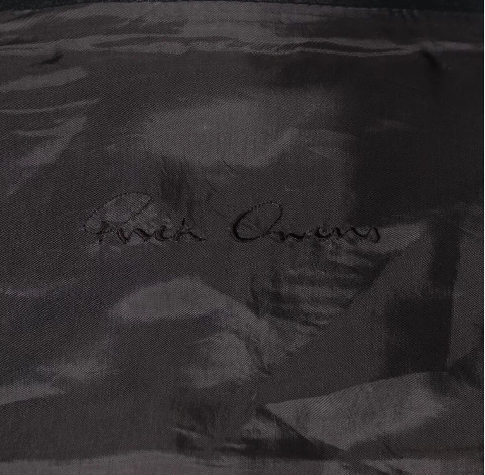 Rick Owens Moto куртка в овечьей шкуре с ребристой трикотажной отделкой - Изображение 4 из 4