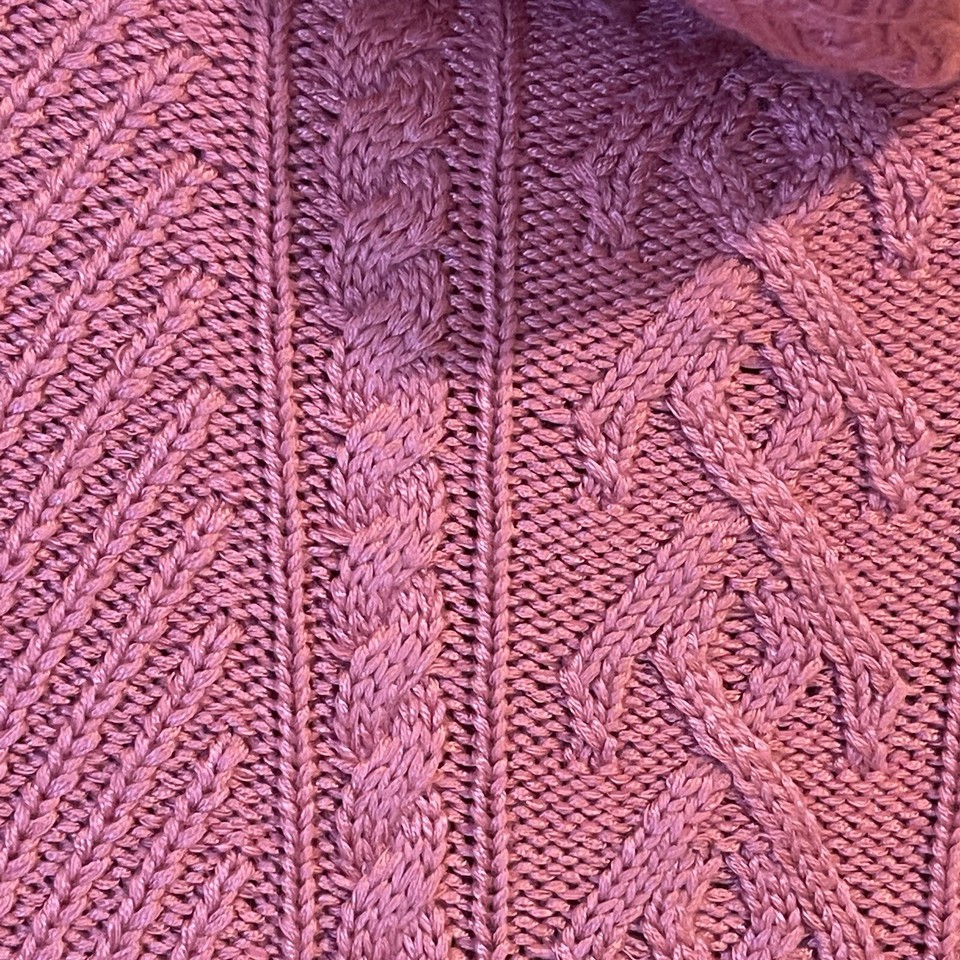 Unbranded cowl neck cable knit long sleeve mini dress tunic 100