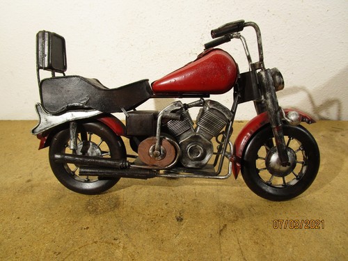 Scrap Metal Motorcycle Toy Sculpture 13 Inch - Picture 3 of 6