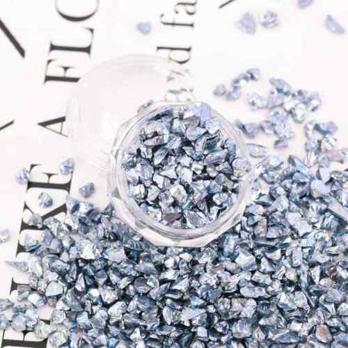 AB Iridescent Transparent Gravel Irregular Nail Art Crystal Colored Glass DIY - Picture 31 of 33