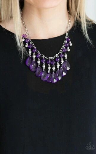 Paparazzi purple necklace clearance