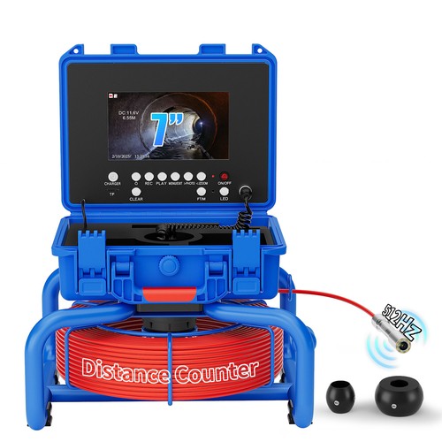 Sewer Pipe Inspection Camera with Meter Counter and 512HZ Transmitter 7 inch 20M - Picture 16 of 19