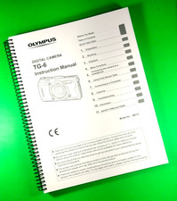 Owners Manual for Olympus TG-6 Camera 166 Pages W/Clear Covers 