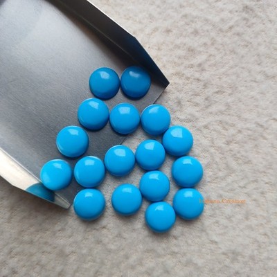 Synthetic Sleeping Beauty Turquoise Round Cabochon 5mm To 25mm Loose Gemstone