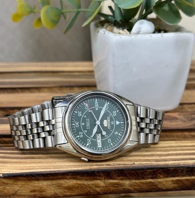 Seiko 5 Automatic 7S26 Green Military Dial Changed Men's Watch