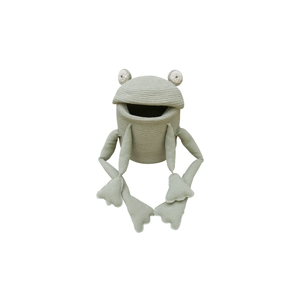 Fred la grenouille panier de rangement en coton pour les jouets du salon