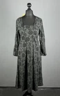 NWT GUDRUN SJODEN Gray Floral Print Scandinavian Design Piaf Dress Size Size M