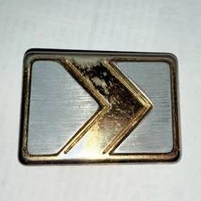 Vintage Charles Revson Braggi Exclusive Belt Buckle Silver Gold Louis Raphael