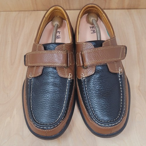Dr Comfort Mens Diabetic Shoes 11 W Loafers Black Brown Leather Mike 8660 - Picture 4 of 14