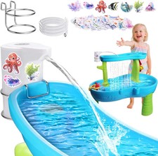 Water Table Pump Continuous Flow,Cordless Kids Battery Powered Water Outdoor Pum