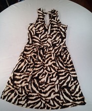 Ann Taylor Women's 6 Racerback Leopard Print Dress