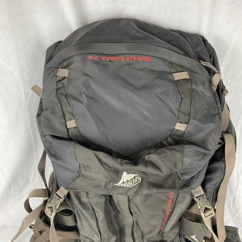 Mochila gris mediana Gregory Baltoro 75 L para hombre con marco interno senderismo camping - Imagen 2 de 13