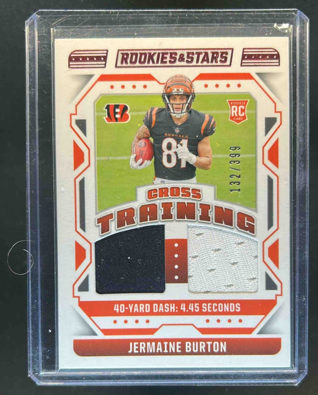 Jermaine Burton Panini Rookies & Stars Cross Training Relics #CTJBN Base