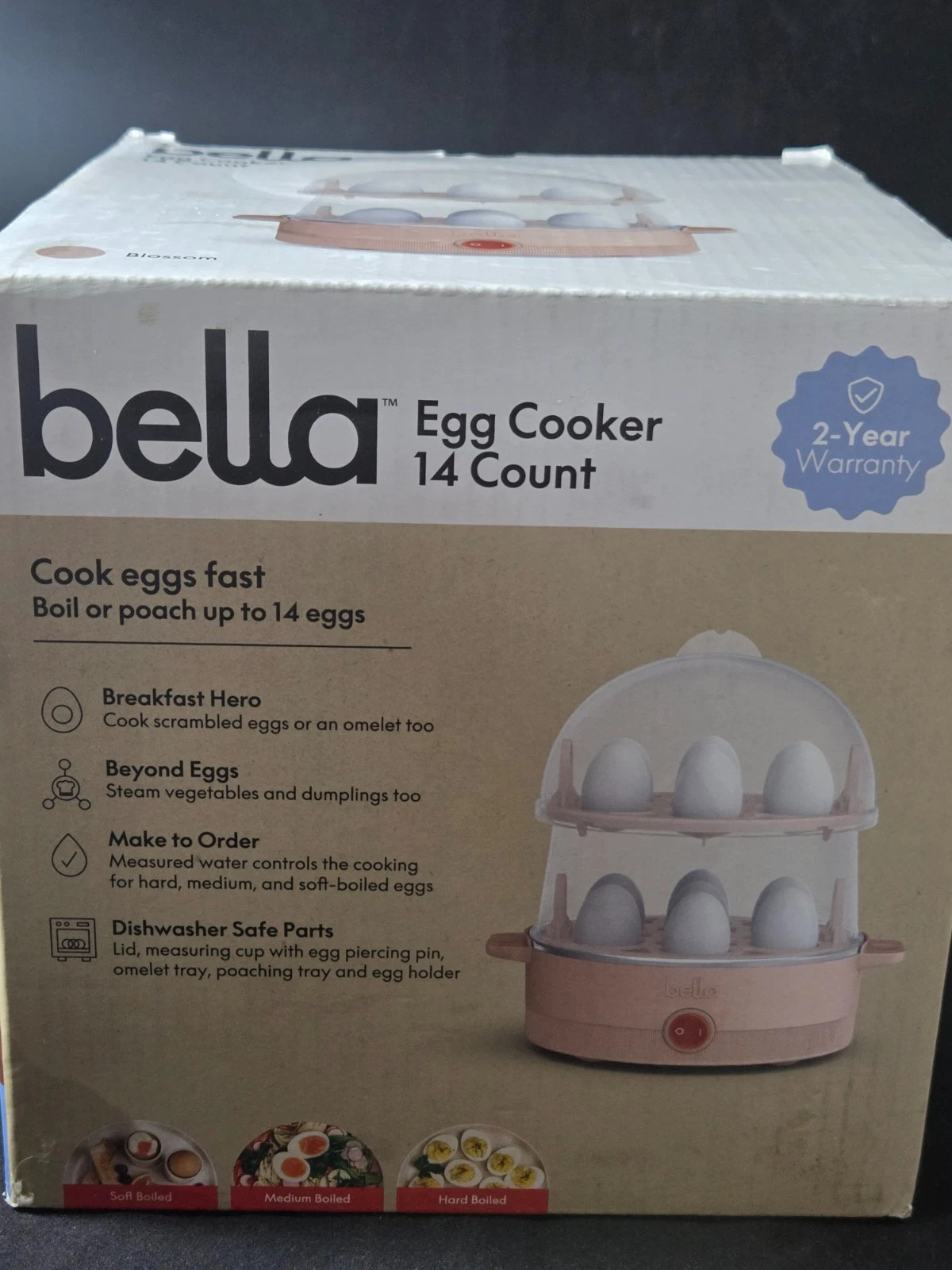 NEW bella Electric Egg Cooker 7 Eggs Capacity Tray Single Stack for Poached.
Opens in a new window o