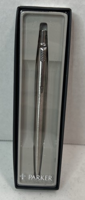 #ad Parker Jotter Stainless Steel Chrome Trim Ballpoint Pen Black Ink 13332 New $17.95