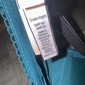 Victoria&rsquo;s Secret Dream Angels Teal Lace Padded Push Up Bra 34DD