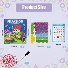 Magnetic Fraction Tiles Book 164CPS Montessori Math Learning Aids