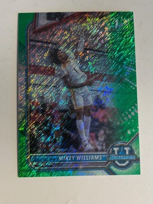 2021/22 Bowman U Chrome Mikey Williams 1st Bowman Green Shimmer Refractor #73/99