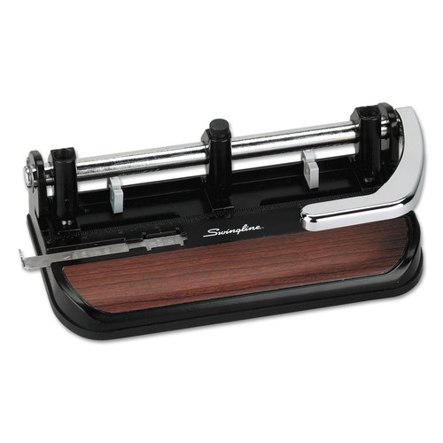 SWINGLINE 74400 40-Sheet Heavy-Duty Lever Action Two- to Seven-Hole Punch, 11/32