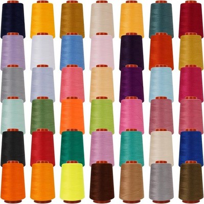 42 Colors Sewing Thread Kit All Purpose Polyester Thread Assorted Colors for Sew