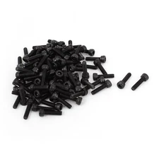 M3 x 12 Alloy Steel Hex Bolt Socket Head Cap Machine Screws Black 100 Pcs