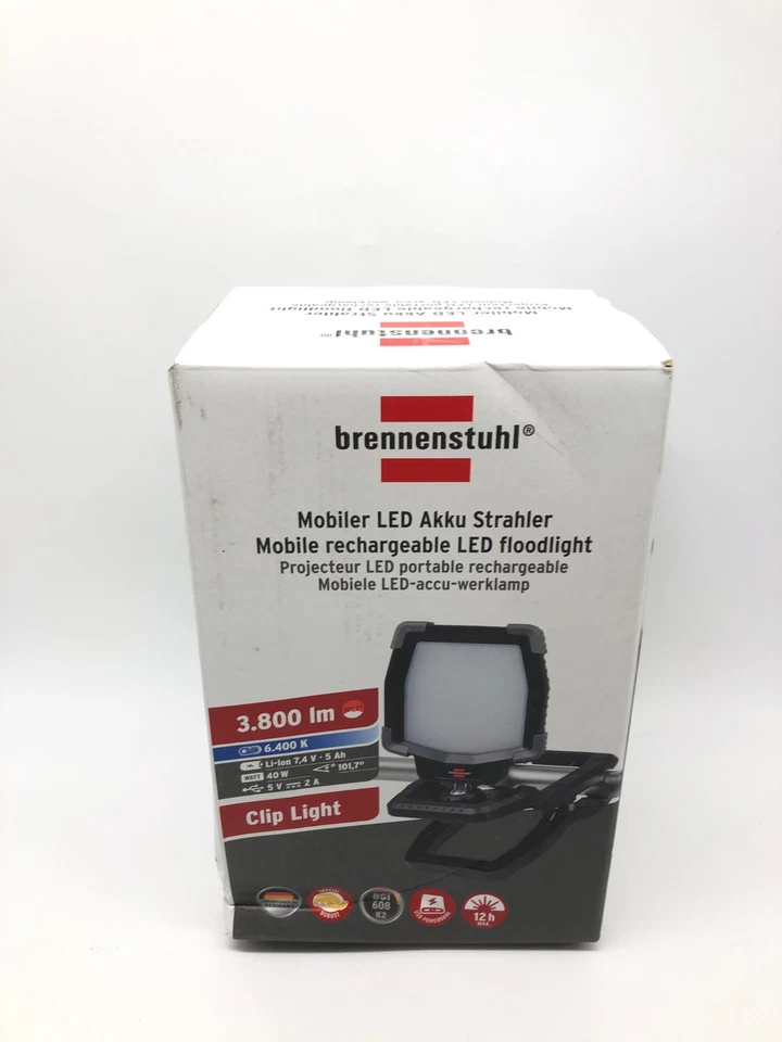 Projecteur LED portable à batterie CL 4050 MA Clip, 3 800 lm, IP65 Brennenstuhl - Photo 3/4