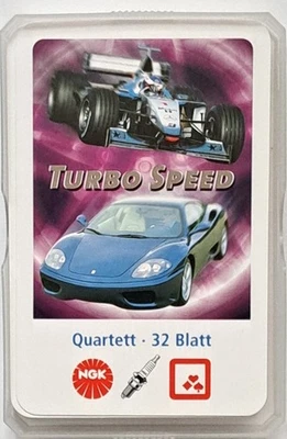 Quartett   -um schnelle Autos-     TURBO SPEED     32  Blatt  neu - Bild 1 von 2