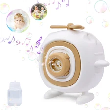 Helicopter Bubble Machine with Solution Automatic No-Spill Bubble Maker for Kids