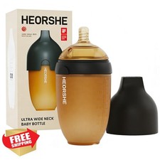 Heorshe Baby Bottle Black Large 8 oz