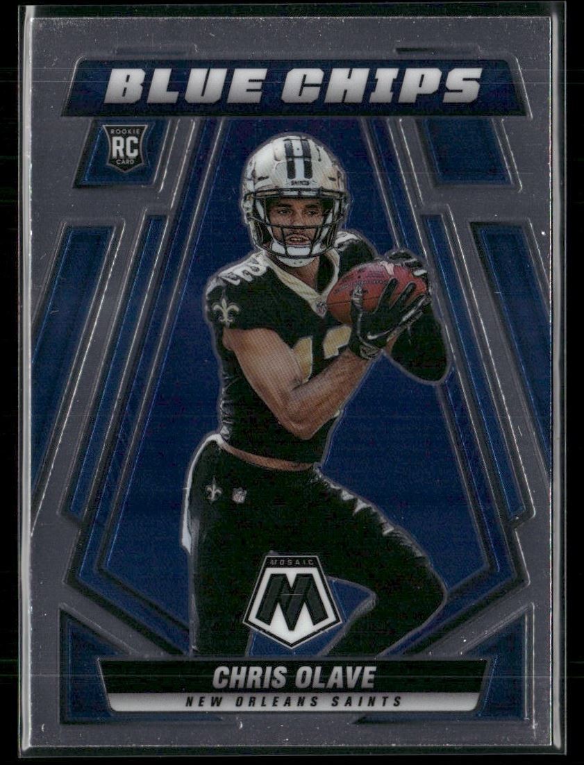 Chris Olave Rookie 2022 Panini Mosaic Blue Chips New Orleans Saints #BC-8