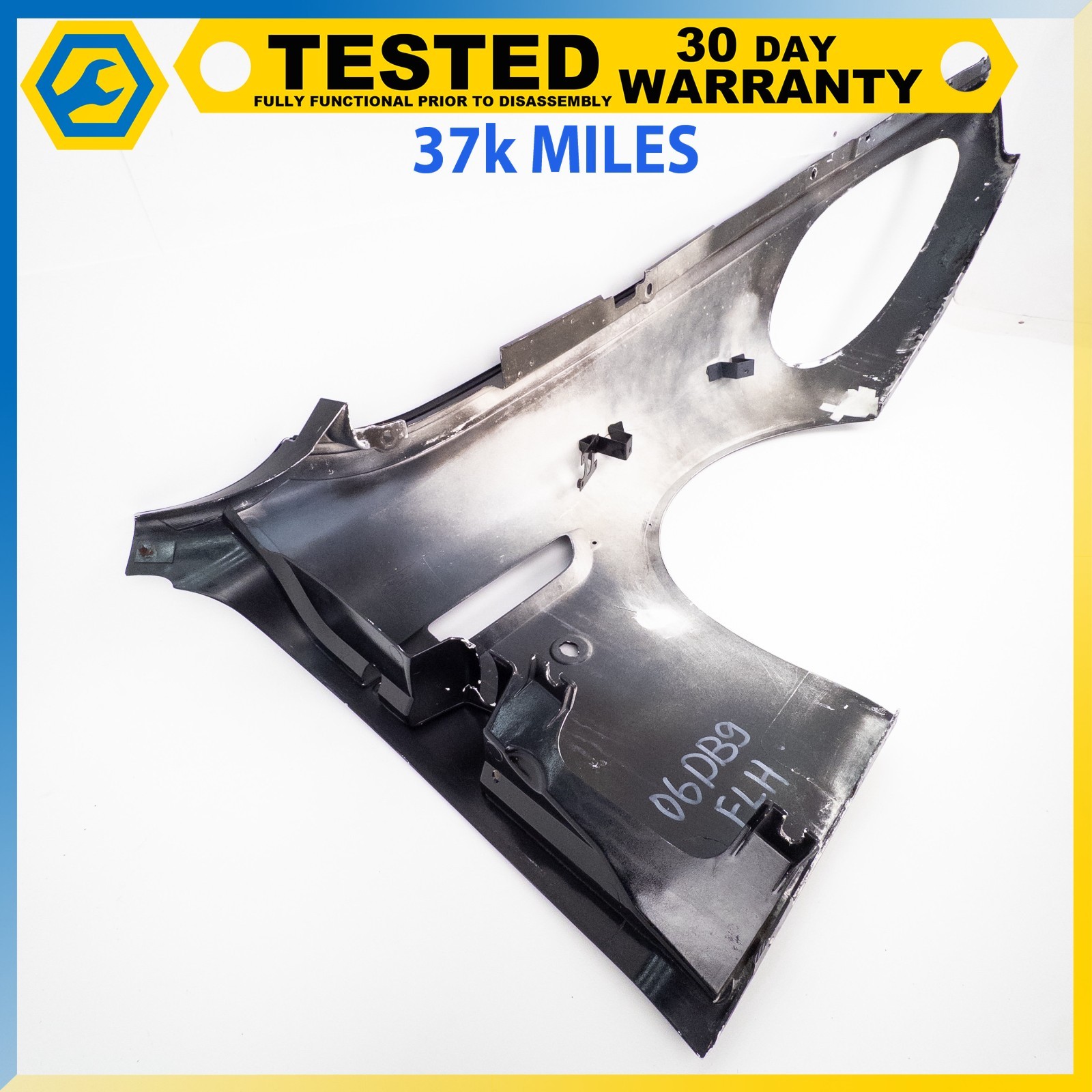 05-12 ASTON MARTIN DB9 FRONT LEFT DRIVER SIDE FENDER PANEL BLACK OEM