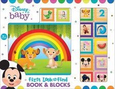 Disney Baby Mickey, Minnie Mouse, Frozen and More - 10 Wooden Blocks and Intera