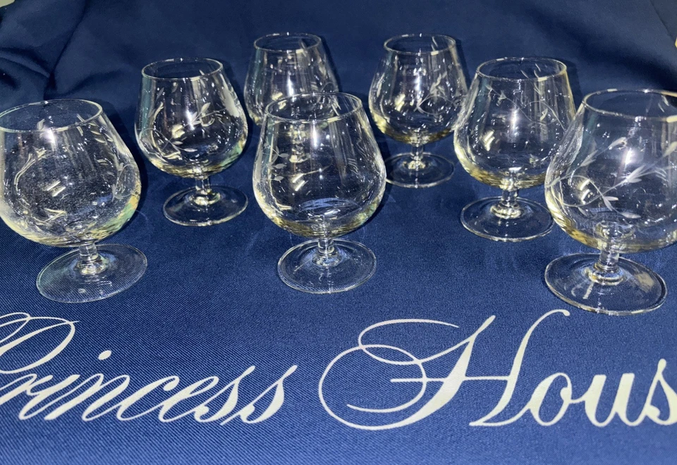 Vintage Princess House Lead Crystal Brandy Glasses Set Of 6 +1 (spare) 7 GLASSES - Image 2 of 4