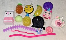 Lot Of 14 Fidget Toys Squishies Orbie Filled Stress Reliever Squeeze Stocking
