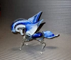 Vintage Murano Style Blown Glass Unicorn Blue White Beautiful Piece