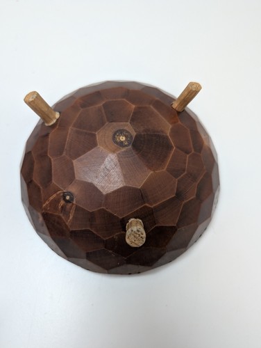 Boite à tabac en bois artisanale rétro avec insert en métal doré - Photo 16/24