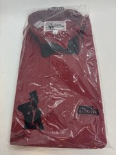 Red Tab Collar Tuxedo Shirt, boys sz:4 New Deadstock Vintage Long sleeve w/blk