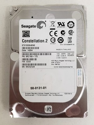 Seagate ST91000640NS 1TB 2.5'' 6Gb/s 7.2K RPM SAS Hard Drive HDD P/N: 9RZ168-175.
