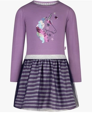 55520318510 Salt & Pepper Mädchen Kleid Tüll lila Einhorn NEU Gr. 98 - 128