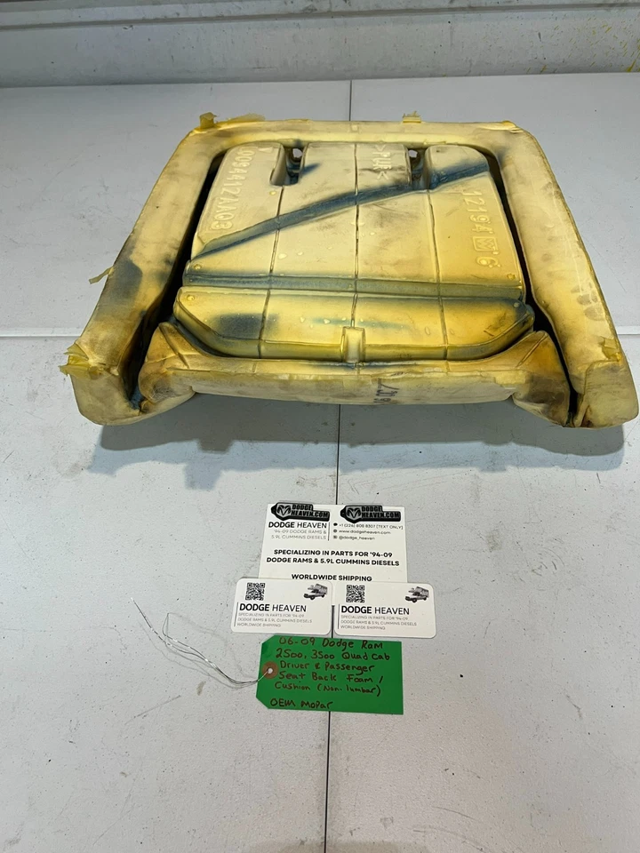 OEM 2006-2009 Dodge Ram 2500 3500 Quad Cab Driver or Passenger Seat Back Foam - Image 4 of 4