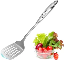 Stainless Steel Slotted Turner, Kitchen Turner, Flipper Slotted Spatula, Hollow 