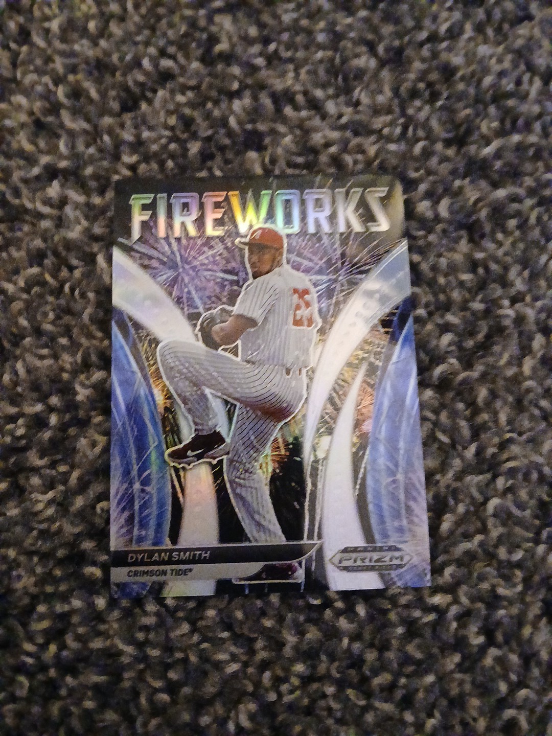 2021 Panini Prizm Draft Picks - Fireworks Dylan Smith #F-DS Silver Prizm (RC)