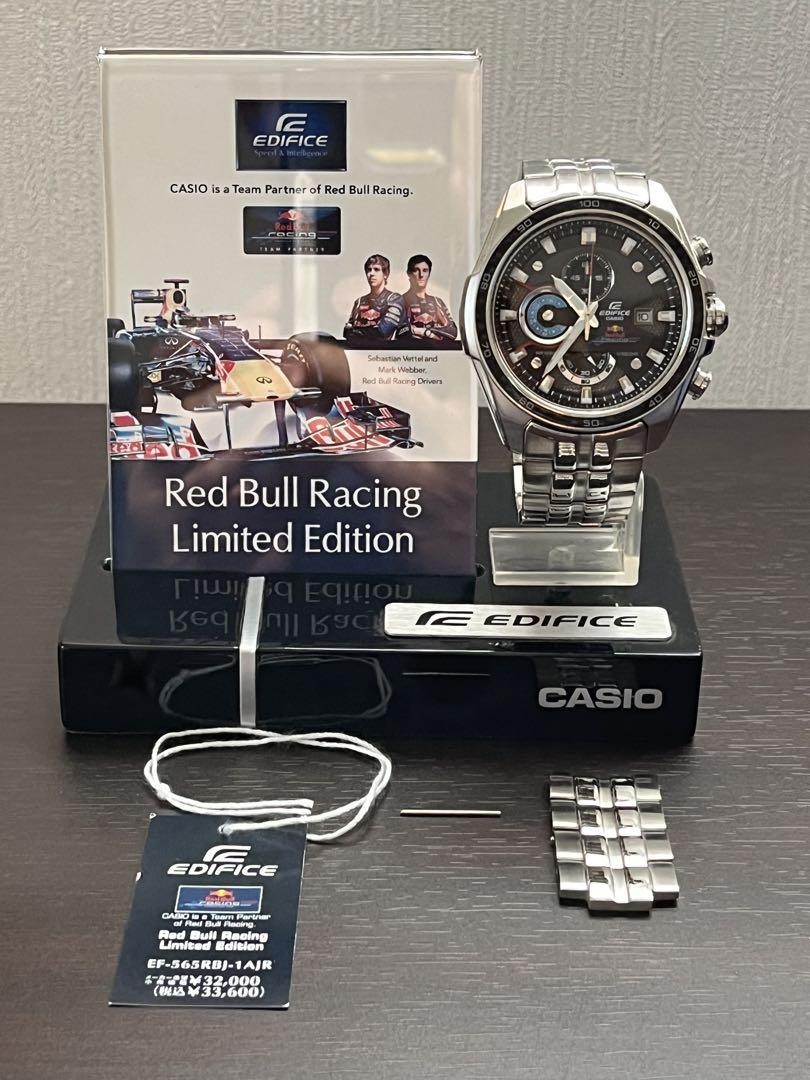 CASIO EDIFICE EF-565RBJ-1AJF RedBull 稼働品 Casio Edifice EF-565RBJ-1A Red Bull Racing Limited Edition
