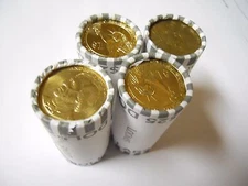 4x Unsearched Circulated Small Dollar Coin Rolls ($100) Presidential, S.B.A Saca