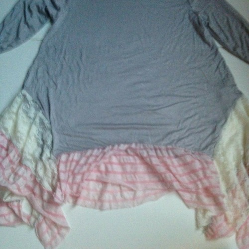 NEW! Oddi Top Women's Size Small Medium or Large Lace Hem Pink Lavender or Gray - Picture 16 of 29