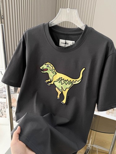 Neu mit Etikett Coach Herren Damen Unisex bestickte Dinos dunkelgrün T-Shirt BAUMWOLLE - Bild 4 von 7