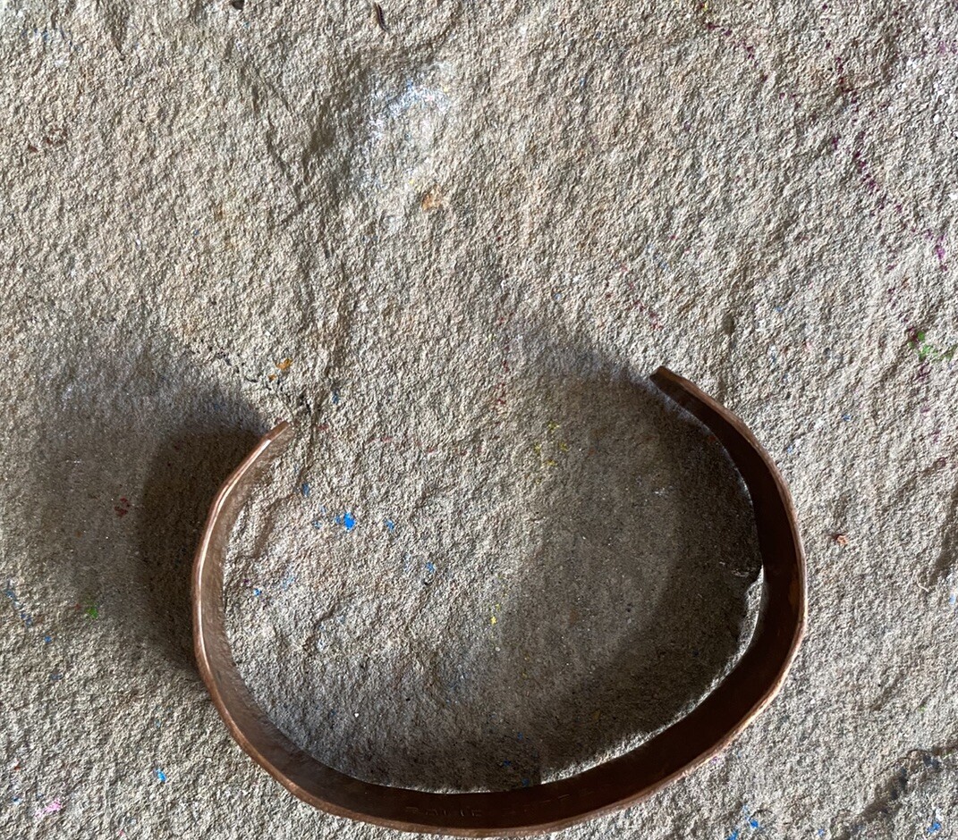 Cuff Bracelet Solid Copper Stamped - image 3