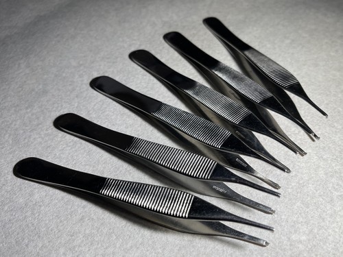 (6) Adson Serrated Tip 1x2 Rat Tooth Kocher Tweezer Dressing Forcep Plier L@@K - Picture 8 of 9